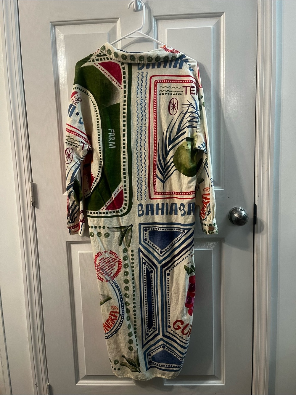 FARM Rio Multi-Color Printed Button-Front Maxi Dress - Picture 3 of 4